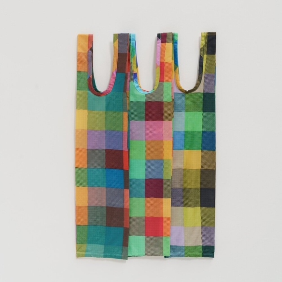 BAGGU Wine Bags - Madras Mix - Picture 4 of 7